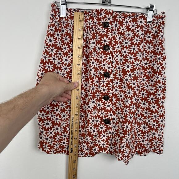 Madewell Size XS Paperbag Button-Front Mini Skirt in Falling Daisies Knee Length - Picture 5 of 9